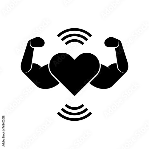 Healthy Icon. Physically Fit  Symbol.