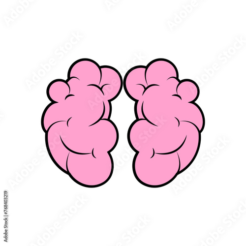 Brain Icon. Genius, Clever. Creative, Intellectual Symbol.