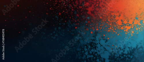 Blue orange red black noise texture color gradient, backdrop header poster banner, Vibrant grunge grainy background.