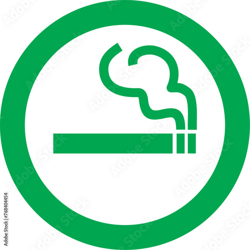 Smoking area sign, smoking zone, cigarette, sing, symbol, informative