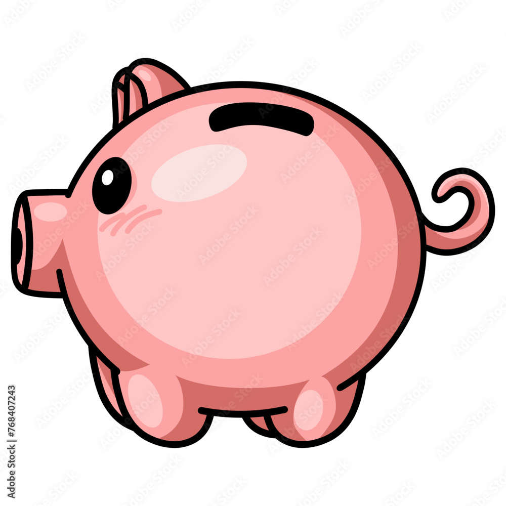 Piggy Bank Pig Cartoon Doodle Art Drawing Vector Illustration Piggy Bank Pig Cartoon Doodle Art Drawing Vector Illustration
