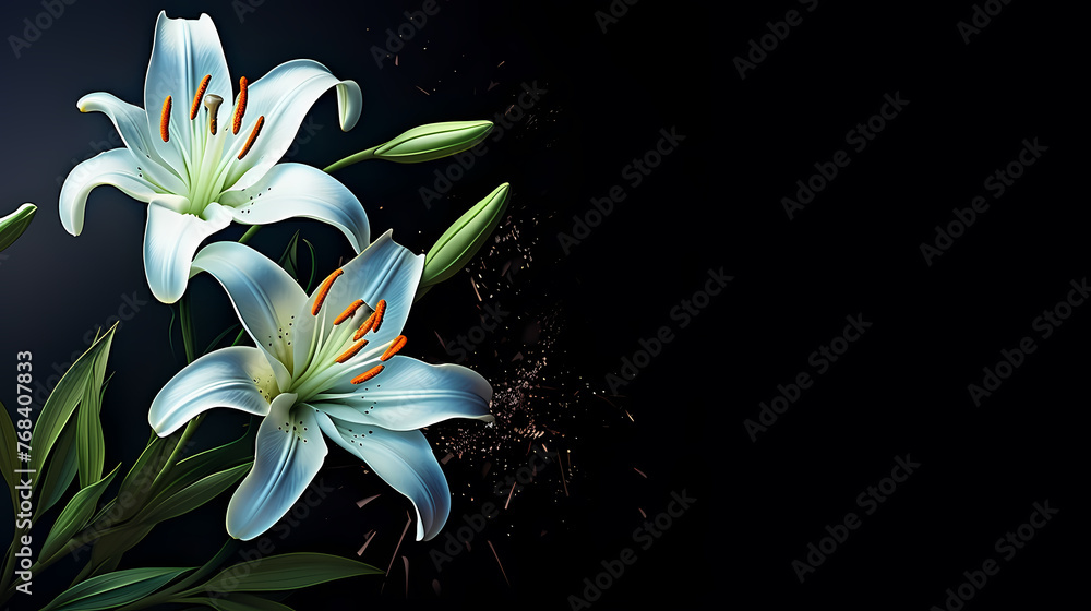 Fototapeta premium Elegant lilies in bloom