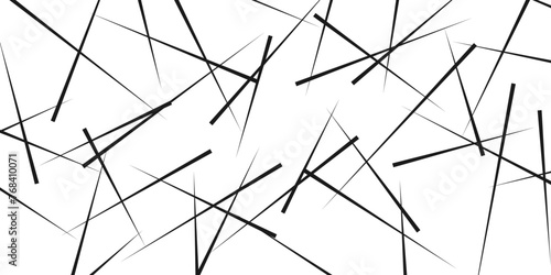 Geometric art random lines. Random geometric line pattern on a transparent background. abstract seamless line vector.