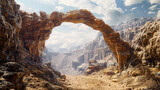 Majestic Natural Arch Formation in the Desert Sands
