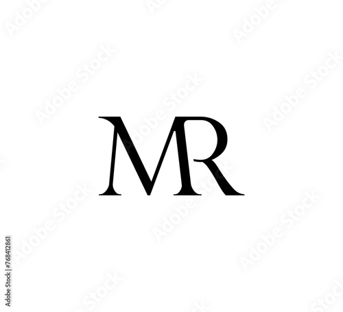 Initial Letter Logo. Logotype design. Simple Luxury Black Flat Vector MR