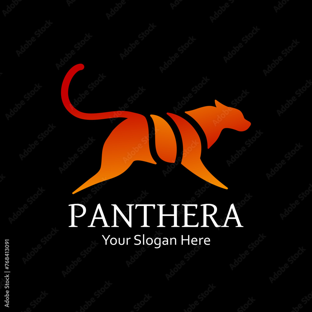 panthera abstract vector logo template panthera abstract vector logo template