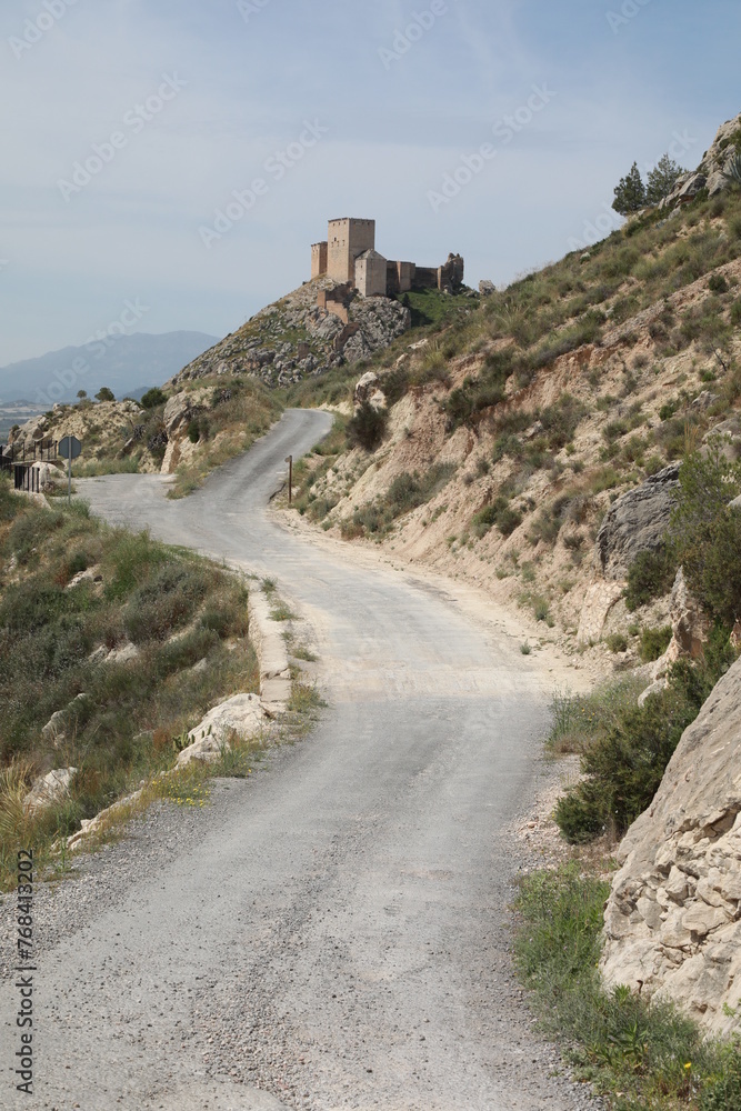 road to the castle of mula, spain