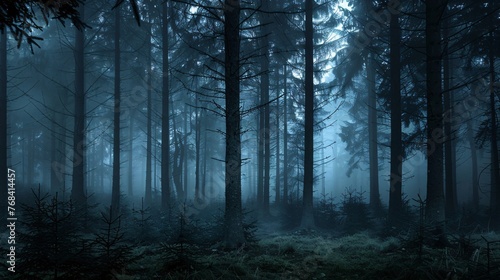 Foggy Forest: A Mysterious Nighttime Adventure Generative AI © Bipul Kumar