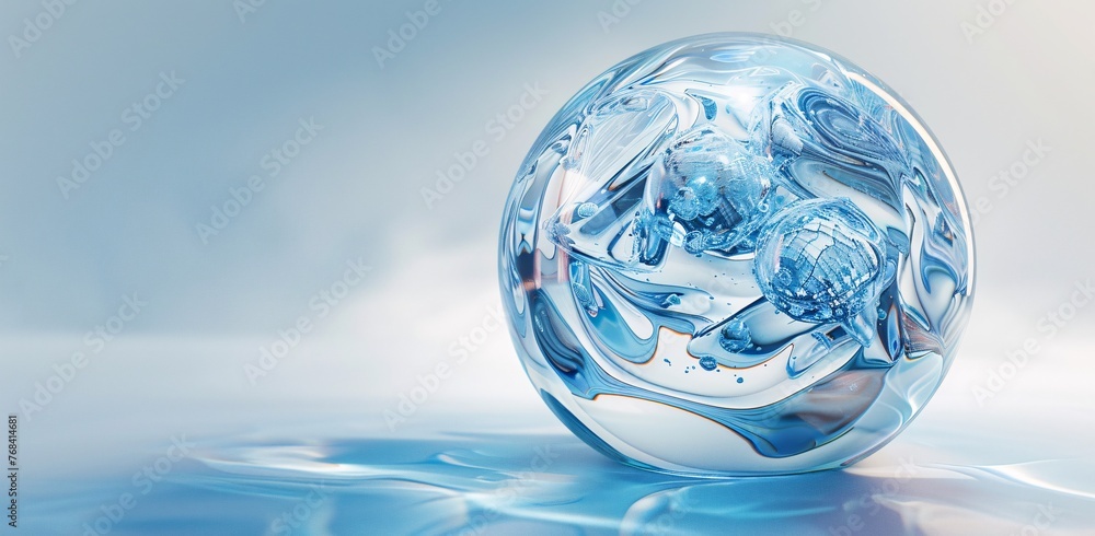 crystal ball in the glass crystal ball in the glass