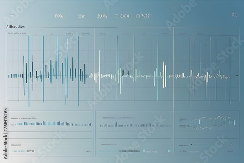 a serene light blue gradient background for a healthcare data dashboard, with subtle references such as heartbeat lines or EKG waveforms, creating a minimalist yet medically-inspired look