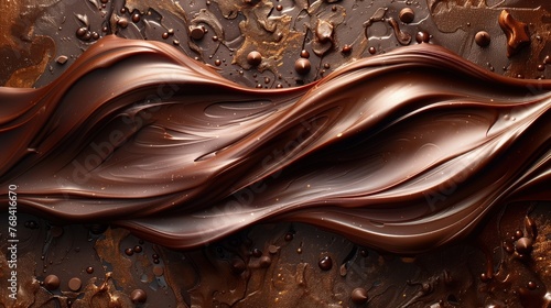 food background texture of liquid chocolate