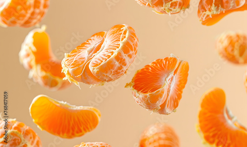 Peeled flying tangerines, Generative AI