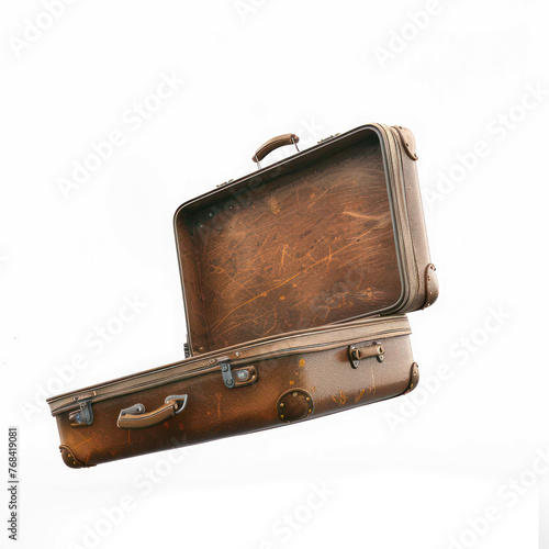 suitcase flying on transparency background PNG  © Sim