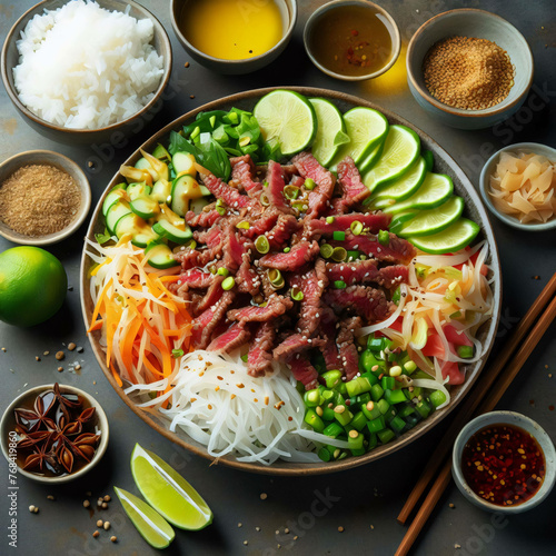 Gourmet Thai Dish: Spicy Beef Salad - Yum Nua photo