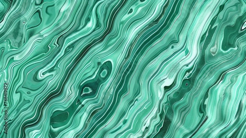 Green marble stone textured pattern background © MochRibut