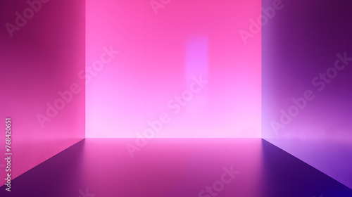 Digital gradient purple pink white glass geometric horizontal version poster web page PPT background with generative
