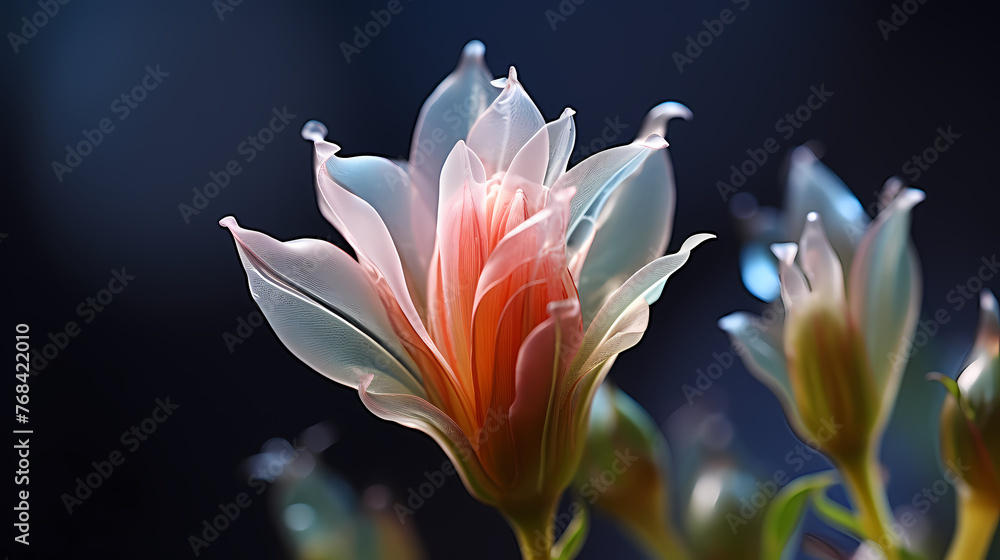 Flower buds gradually unfold background