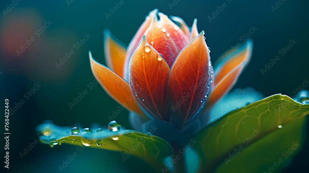 Obraz premium Flower buds gradually unfold background