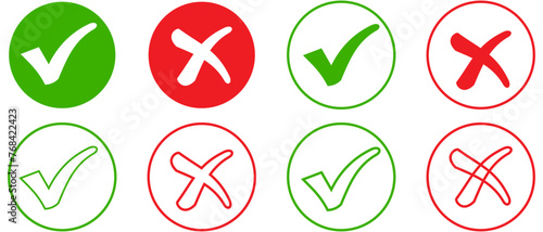 Green Checkmark. Vector illustration. isolated on white Background