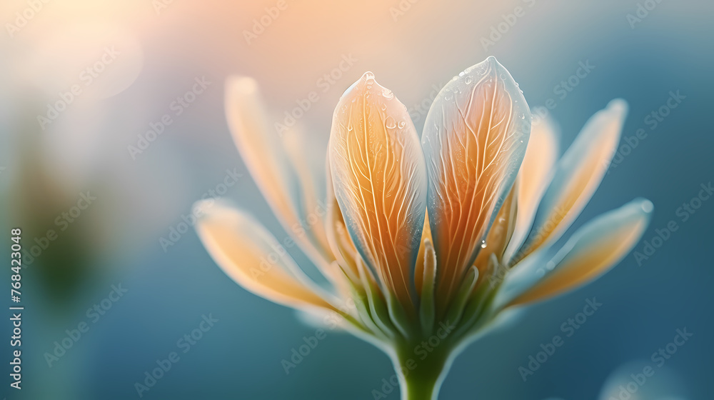 Fototapeta premium Flower buds gradually unfold background