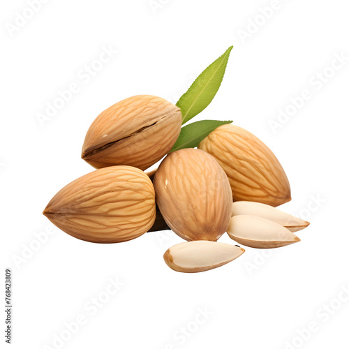 Almonds isolated photography transparent background
