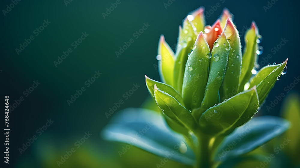 The delicate flower buds and dewdrops on the petals herald the prelude to blooming. The delicate flower buds and dewdrops on the petals herald the prelude to blooming.