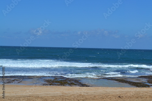 beautiful background photo of sea and beach sand