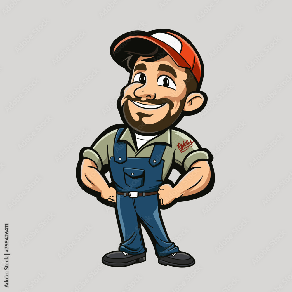 Man Character Mascot Cartoon Vector Illustration