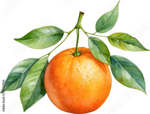 Watercolor painting of orange fruit.