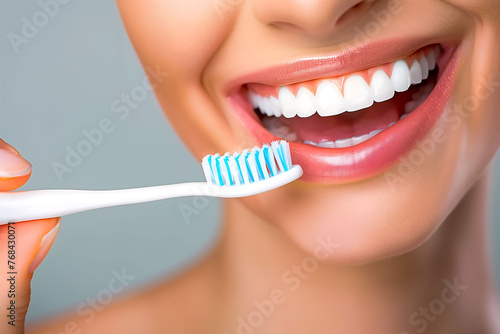 Close-up of a Radiant Smile During Brushing