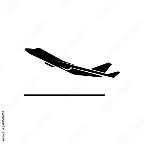 Departure Icon. Plane Traffic Symbol - Vector.