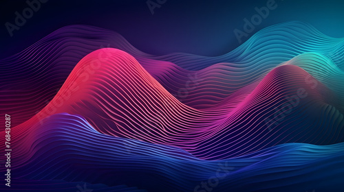 Digital technology purple blue gradient abstract graphic poster web page PPT background with generative