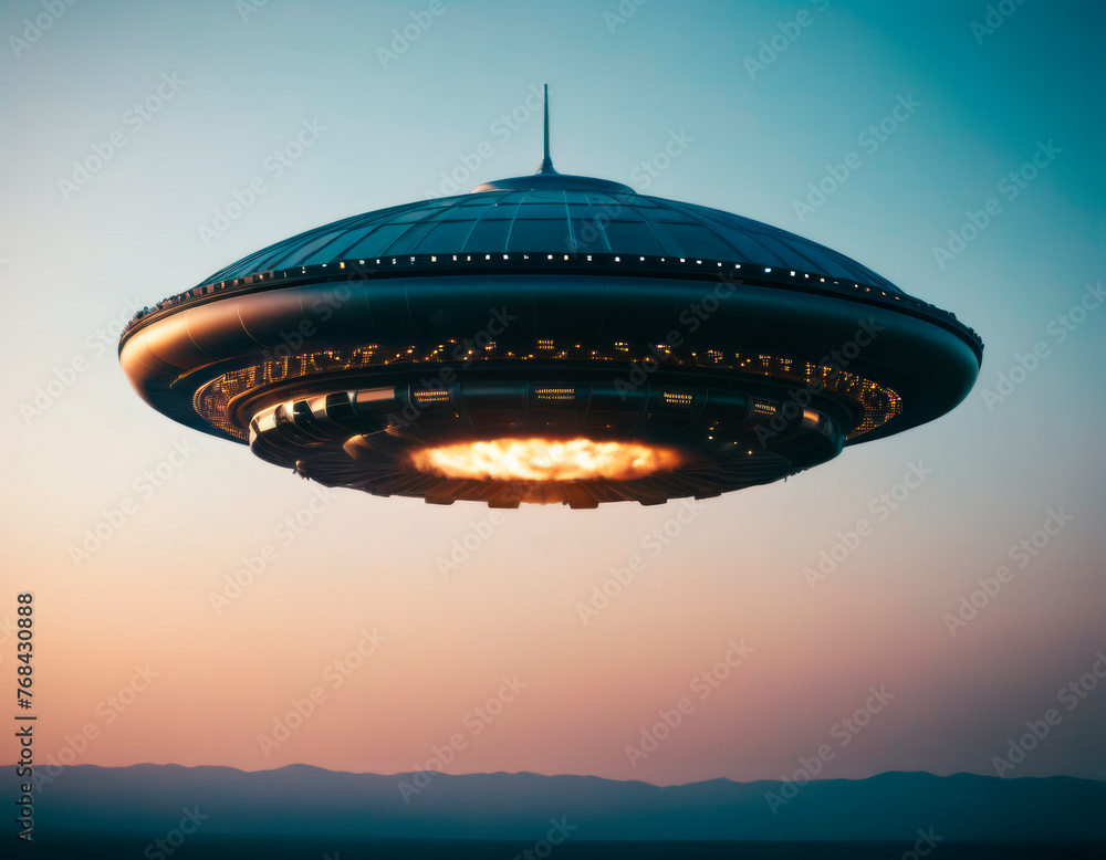 A UFO hovered high in the sky against the background of a cloud. A UFO hovered high in the sky against the background of a cloud.