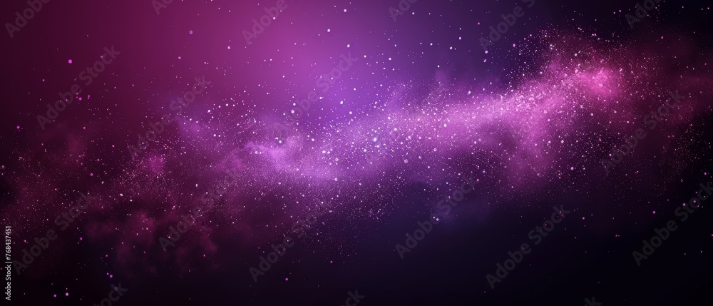   A space filled with lots of stars on a purple and black background with stars in the middle of the image