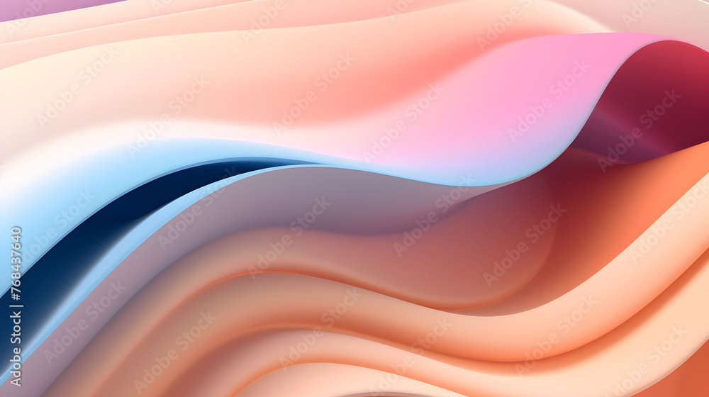Obraz premium Digital technology rainbow color curve abstract graphic poster web page PPT background with generative