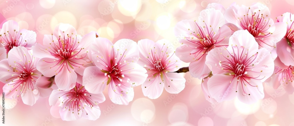 Close-up of pink flowers against white and pink bokeh background Close-up of pink flowers against white and pink bokeh background