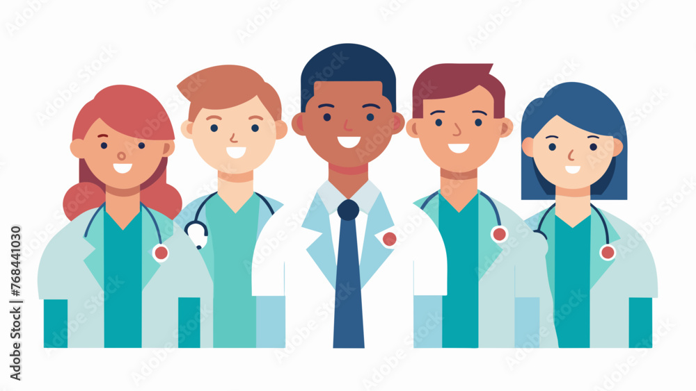 team doctors vector illustration