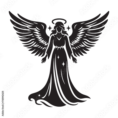 angel wings isolated on white