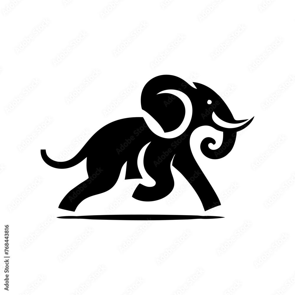 Elephant vector logo. Elephant vector illustration Elephant vector logo. Elephant vector illustration