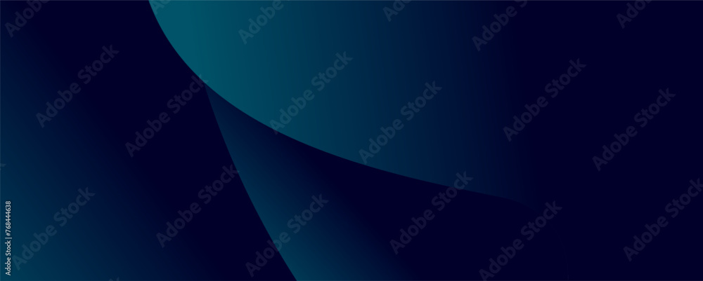 3D blue geometric fluid abstract background. Minimalist modern graphic design element cutout style concept for a banner card or brochure cover - obrazy, fototapety, plakaty 