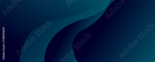 3D blue geometric fluid abstract background. Minimalist modern graphic design element cutout style concept for a banner card or brochure cover