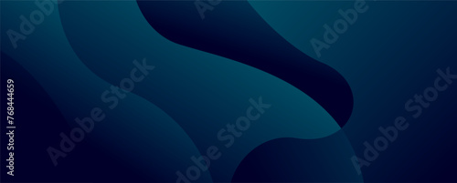 3D blue geometric fluid abstract background. Minimalist modern graphic design element cutout style concept for a banner card or brochure cover