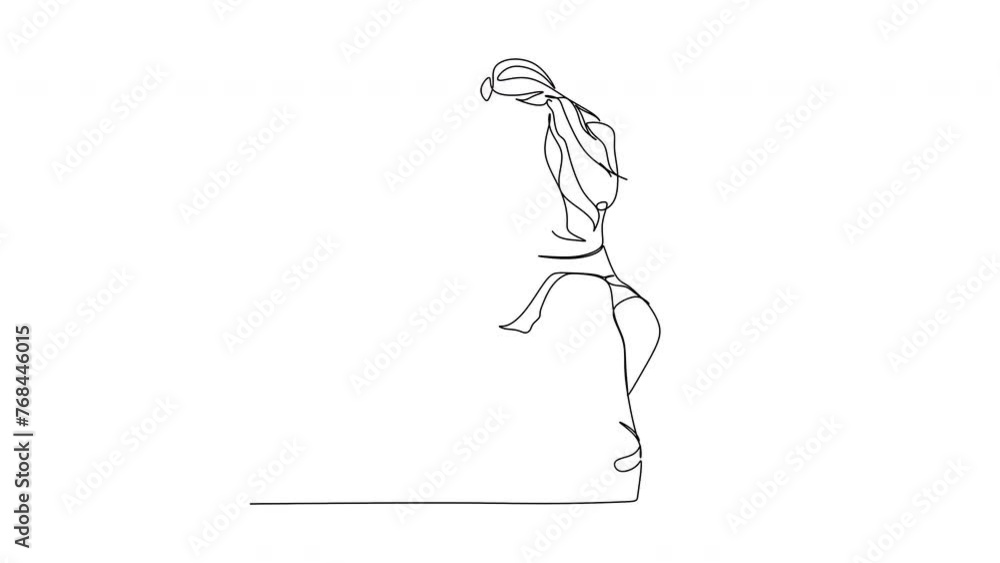 Continuous line drawing. Ballerina ballet dancer. Vector illustration Continuous line drawing. Ballerina ballet dancer. Vector illustration