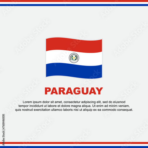 Free Download Paraguay Flag Background Design Template. Paraguay Independence Day Banner Social Media Post. Paraguay Design - GFXLoad