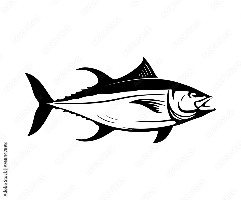 Majestic Tuna: Dynamic Vector Illustration of Ocean's Apex Predator Majestic Tuna: Dynamic Vector Illustration of Ocean's Apex Predator