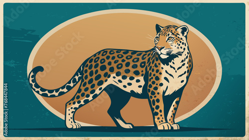 leopard on a white background