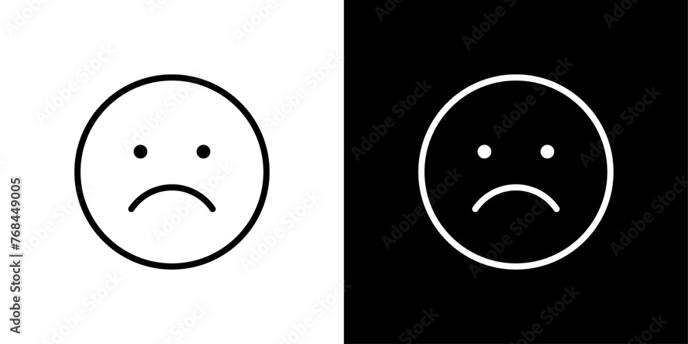 Fototapeta premium 編集可能な怒り顔のベクターアイコン 