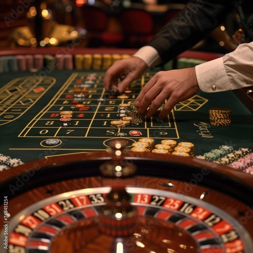 Roulette in a casino, close-up