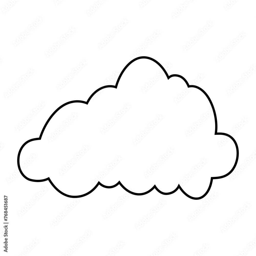 Outline Cloud Shape Outline Cloud Shape