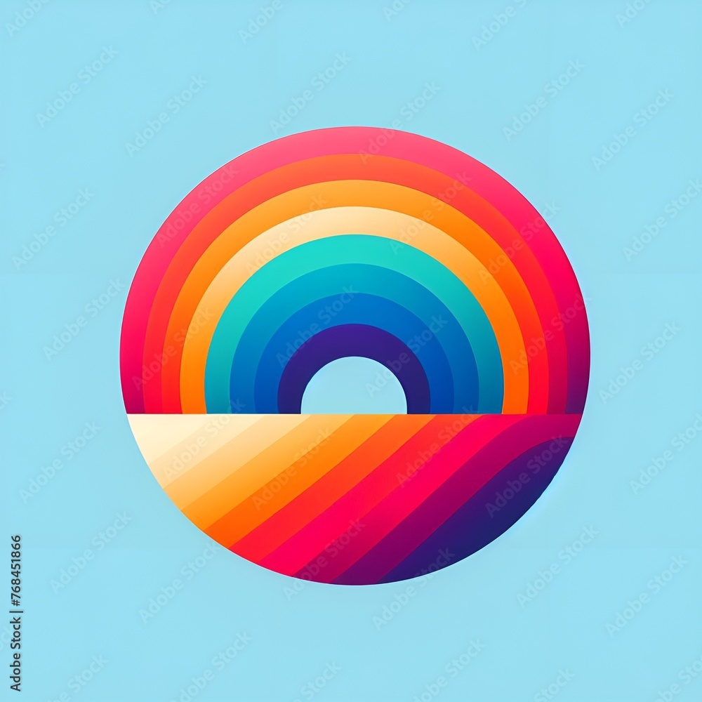 Obraz premium Rainbow style illustrations, backgrounds